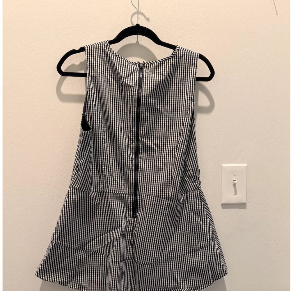 White House Black Market Women's Deliah Gingham Bodice Peplum Blouse Size 14 - Picture 3 of 4
